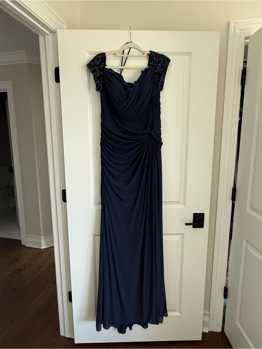 La Femme Navy blue evening gown